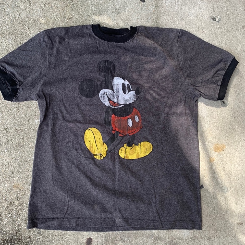Vintage 00s Mickey Mouse ringer shirt Disney world